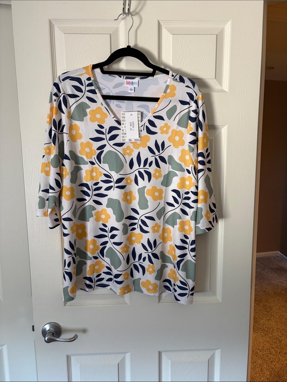LulaRoe Eden Floral V-Neck Top